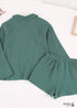 Hiloc Cotton Sleepwear Women Pajama Turn Down Collar Suits With Shorts Long Sleeve Pajamas For Sleep